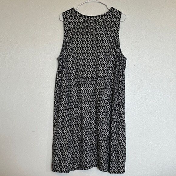 J Jill Midi Dress Round Neck Sleeveless Light Size XL Cotton Boho Resort Beachy - Picture 5 of 10